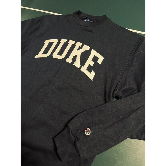 Duke University Blue Devils Champion Long Sleeve Crew Sweatshirt MEDIUM Navy - Picture 1 of 8